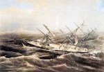 Clipper ship breaking up