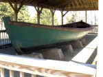Salt Hay boat on display at CCNS Visitor Center