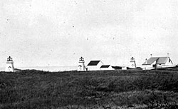 Three Sisters Lighthouses U.S. Coast Guard photo