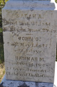 Childrens' gravestone, South Wellfleet Cemetery